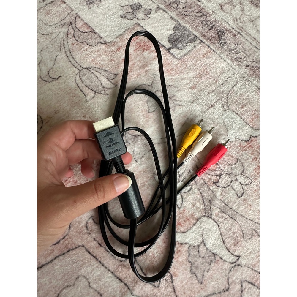 Sony PlayStation PS1 PS2 PS3 AV Composite Audio Video Cable RCA Cord Genuine OEM